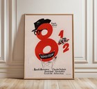 Federico Fellini 8   Movie Poster Italian Cinema Classic Film Art Print 24x36