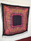 Vintage Gorgeous Flowers Printed Piano Fringes Shawl Scarf Itm1236