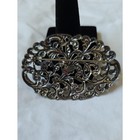 Vintage Michele Sterling Openwork Scroll Brooch