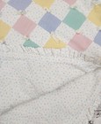 Vintage Handmade Pastel Patchwork Quilt Alphabet Baby Blanket Nursery Decor