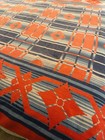 Vintage 1940s Original Camp Blanket Red Blue Classic Native Southwest 64x68 