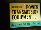 Vintage Distressed Dodge Power Transmission Advertising Sign clock Works