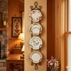 42 Inch Heavy Duty Metal Plate Hangers 4 Tier Vertical Wall Rack Kitchen