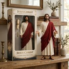 Jesus Christ Resin Statue Sacred Heart Figure Christian Home Decor Collectible