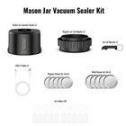 Electric Mason Jar Vacuum Sealer Kit For Wide   Regular Mason Genie Jar  10 Lids