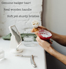 2-pack Wood Handled Badger Hair Shaving Brush For Use With   