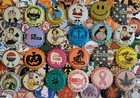 100 Mixed Homebrew Beer Bottle Crown Caps  350  Designs   Twist pry Off Liner