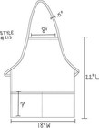 Daystar Aprons 1 Style 215 Two Pocket Bib Apron   Made In Usa