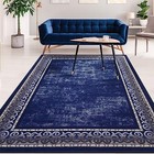  Alfombras Bordered Modern 5x7 Non-slip  non-skid  Low Pile Rubber Backing 