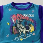 Vintage Dinosaur Sweatshirt Toddler 2t Blue Purple T-rex Cartoon Power Stars 90s