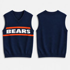 Mikee Ditkaa Chicago Wool Vest Bears Sweater     Classic Sleeveless Pullover S-5xl