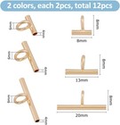 12pcs 3 Sizes Pin To Pendant Converter Brass Brooch Pendant Converters Golden An