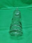 Vintage 12  Tall Clear Glass Bottle Raised Design Home Decorative Collectibles