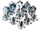 8-32 T-nut  tee Nut  25 Pc  High Quality Zinc Plated 3-prong Version