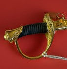 Decorative C s a  Confederate Officer Saber Sword W  Scabbard   White Sword Knot