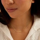 Pure Collection By Ross-simons Italian 14kt Yellow Gold Bar Necklace  16 Inches