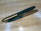 Vintage Sheaffer s Fineline Green   Gold Twist Mechanical Pencil   Pen Set Usa