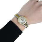 26mm Rolex Datejust 6917 18k Gold Diamond Bezel Mop Dial Steel Woman s Watch