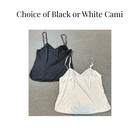 Nwt Vtg Vassarette Camisole Black White Adjustable Strap 17701 M  L  Xl  Or 2xl