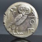 440-404 Bc Ancient Greek Coin Athena And Owl - Silver Plated Tetradrachm 20mm