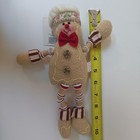 4-pc Holiday Gingerbread Baker Shelf Sitter Figurines W  Bead Dangle Legs 10 l