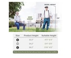 Step2gold Ta-da Chair 2 Portable Walking Stick Med  Size 34 2     Black