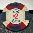  2 Harvey s Wagon Wheel Casino Chip Poker Chip Nevada Bicentennial