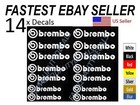 14x Caliper Decal For Brembo Brakes 7 Sizes - Choose Color - Fast Shipping