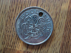 Vintage Good Luck I Am Lucky Always Carry Me With You Silver Tone Token