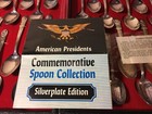 35 Wm  Rogers Presidents Commemorative Spoons In Case - Silver Plated - Vintage