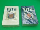 Vtg Lite Beer   2  Deck Playing Cards Stardust Plastic Coated In Custom Box