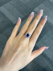 4 70 Ct Oval Cut Natural Sapphire Diamond Engagement Ring 14k White Gold Size 7