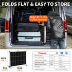 Portable 200w Solar Panel  Foldable   Rigid For Boat  Rv  And Emergency Power