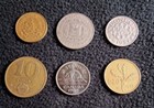 Lot Of 6 Different Vintage World Coins With Women  414 
