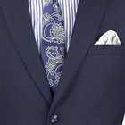 Vinci Men s Navy Blue 2-button Suit W  Adjustable Waistband  Reg-fit - New