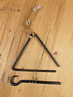 Large Western Dinner Triangle Calling Bell Rustic Decor Chuck Wagon Hand Forged