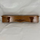 Vintage Wood Solid Oak Wall Shelf Carved Scroll Applique Farmhouse Decor Country
