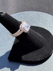 Beautiful Square Halo With Round Accent Stones Aaaaa Cubic Zirconia Size 9 Fs