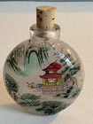 Vintage Chinese Snuff Bottle Pagoda Landscape Scenes Reverse Painted