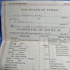 Antique Document 1903 Trinity County Texas Court Costs Signed Wirt N Wood