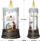 Christmas Snow Globe Candle  Snow Globe Lantern Nativity With Angel  Snow Lanter