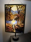 Vintage 1993 Glassmasters Tiffany Style Stained Glass Suncatcher Waterfall Panel