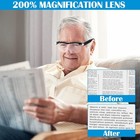 Magnifying Glasses With Light  200  Magnification  Usb Rechargeable Led Black 