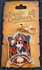Dlr Pirates Of The Caribbean Pirate Mickey Mouse Lanyard Medal  47662 brand New 