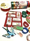 Lot Vintage Christmas Gift Tags Stickers Ribbon Tape 