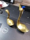 Vintage Brass Swans Set Of Two  2  Brass Retro Home Decor Figurine