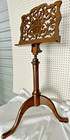 Vintage Carved Walnut Wooden Music Stand Adjustable Holds Sheet Music Book Bible