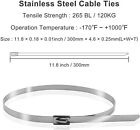 100pcs Metal Cable Zip Ties Heavy Duty  Stainless Steel Wire Zip Ties Fence