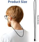 6 Pack Black Anti-slip Nylon Eyeglass Strap Glasses Holder Eyewear Neck Cord