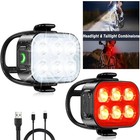 Usb Rechargeable Bright Led Bicycle Bike Front Headlight And Rear Tail Light Set